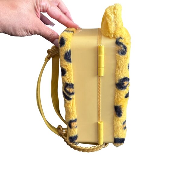 Na Na Na Leopard Print Plush Backpack For Kids - Picture 2 of 6